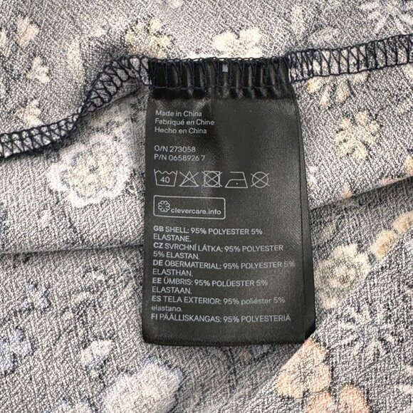 H&M Floral Midi Dress Large Elastic Waist Lightweight Romantic Boho Whimsigoth a - Picture 5 of 11